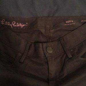 Lilly Skinny Worth Sateen Black Pants, 6